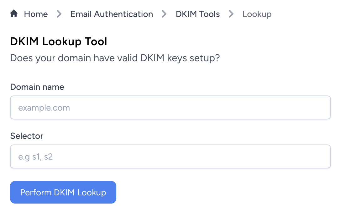 EmailGuard DKIM lookup tool