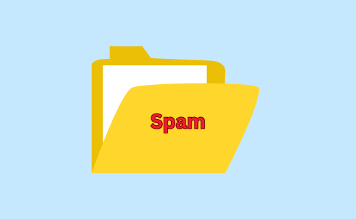 Illustration of spam folder