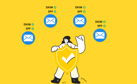 Illustration of mail passing dkim and spf checks