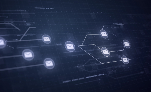 Image by natanaelginting on Freepik of a network circuit board with email messages